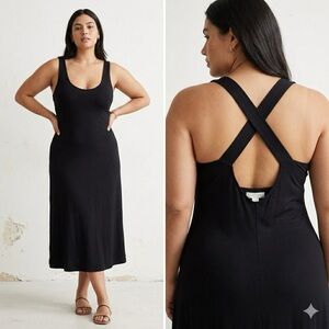 Black Sleeveless Maxi Dress